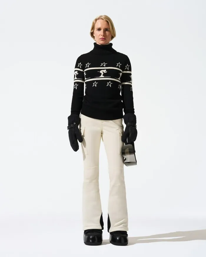 Perfect Moment Knitwear Skiier Merino Wool Turtleneck Black 8211 Women