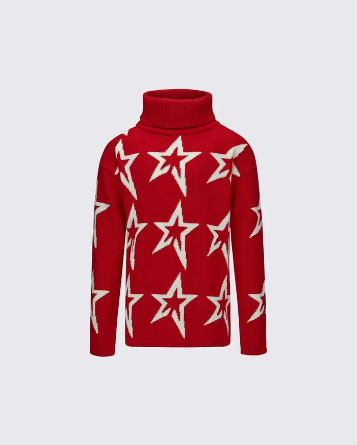 Perfect Moment Knitwear Star Dust Merino Wool Sweater Red 8211 Kids