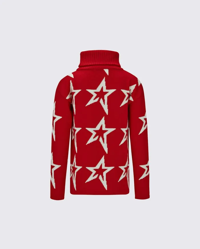Perfect Moment Knitwear Star Dust Merino Wool Sweater Red 8211 Kids
