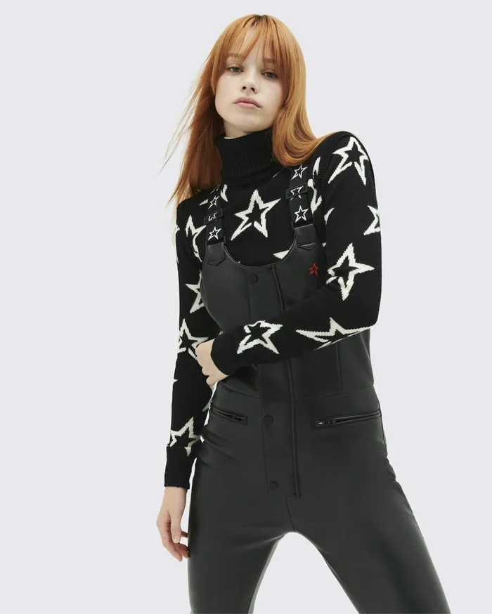Perfect Moment Pants Frankie Faux Leather Salopette Pants Black faux Leather 8211 Women