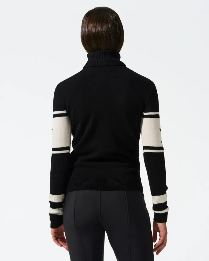 Perfect Moment Tops Aprs Merino Wool Sweater White and Black 8211 Women