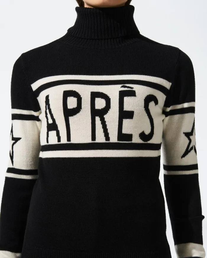 Perfect Moment Tops Aprs Merino Wool Sweater White and Black 8211 Women