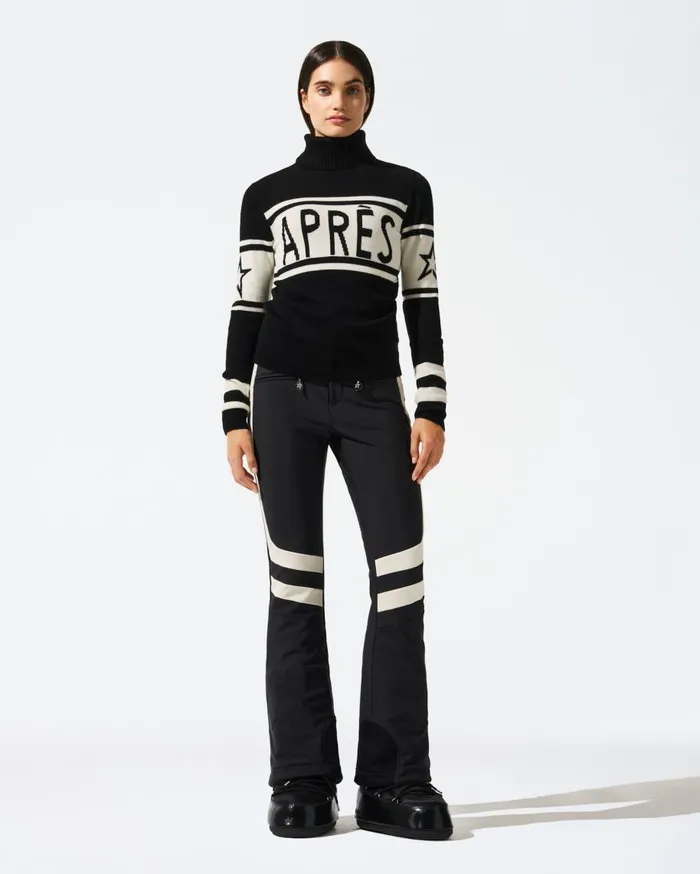 Perfect Moment Tops Aprs Merino Wool Sweater White and Black 8211 Women