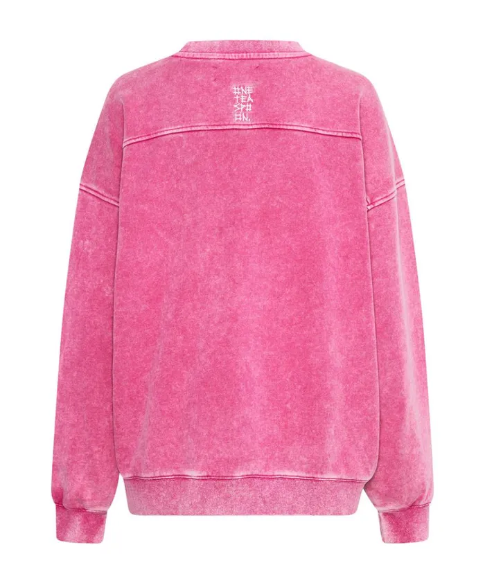 PINK BOWER BIRD RETRO SWEATER Women One Teaspoon Hoodies And Sweats PINK BOWER BIRD RETRO SWEATER Women One Teaspoon Hoodies And Sweats