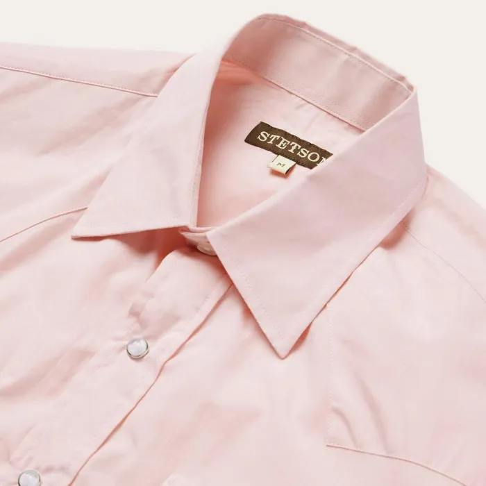 Pink EndOnEnd Western Shirt Pink Men Stetson Classic Cut