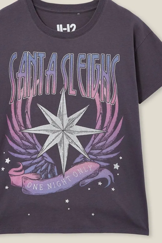 Pippy Short Sleeve Tee Rabbit Greysanta Sleighs GirlsBoys Cotton On Tops and TShirts Pippy Short Sleeve Tee Rabbit Greysanta Sleighs GirlsBoys Cotton On Tops and TShirts