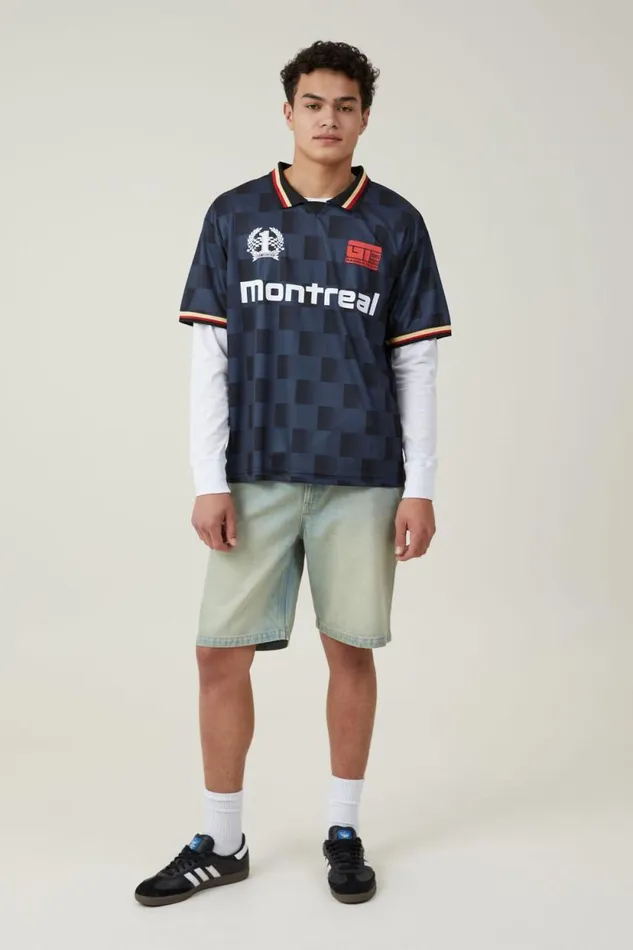 Pit Stop Soccer Jersey Black Slate 8211 Checkerboard Men Cotton On Tees and Tanks Pit Stop Soccer Jersey Black Slate 8211 Checkerboard Men Cotton On Tees and Tanks