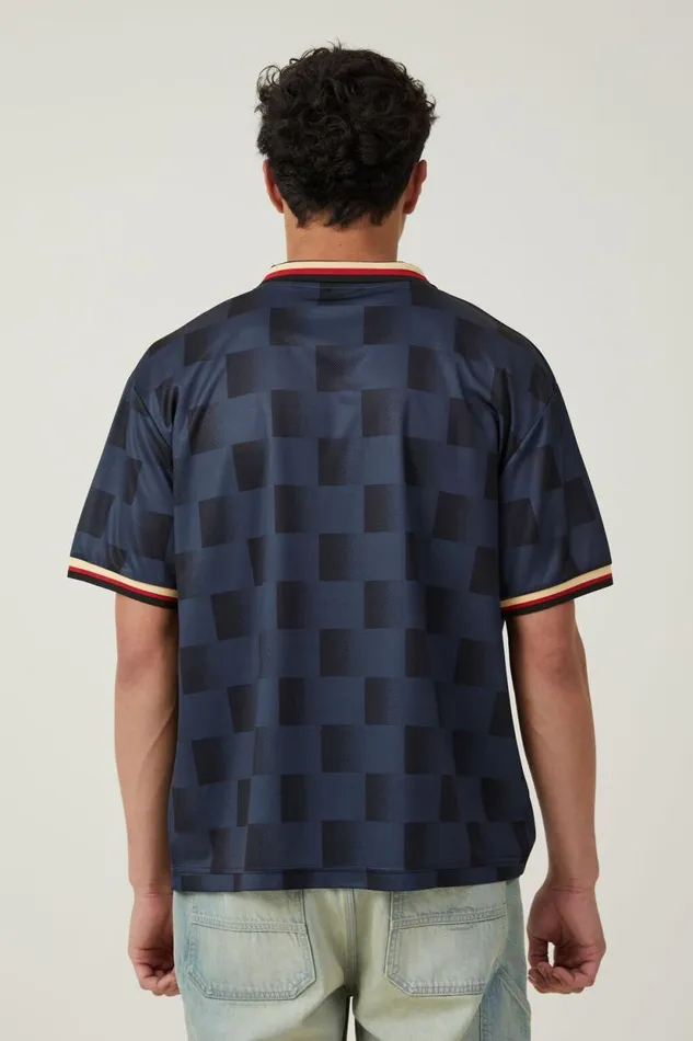 Pit Stop Soccer Jersey Black Slate 8211 Checkerboard Men Cotton On Tees and Tanks Pit Stop Soccer Jersey Black Slate 8211 Checkerboard Men Cotton On Tees and Tanks