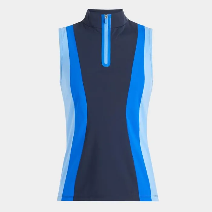 Polos and Shirts Women GFORE COLOUR BLOCK SILKY TECH NYLON SLEEVELESS POLO Twilight Polos and Shirts Women GFORE COLOUR BLOCK SILKY TECH NYLON SLEEVELESS POLO Twilight