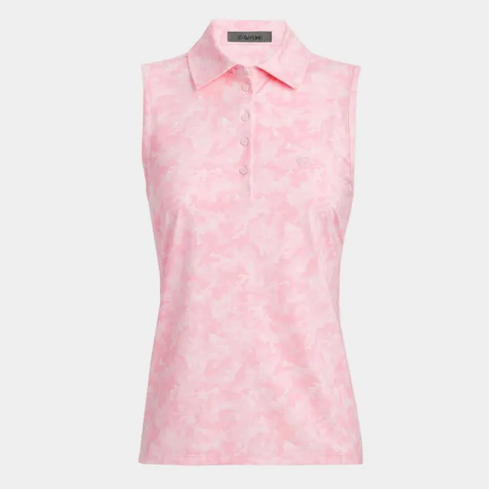Polos and Shirts Women GFORE ICON CAMO SILKY TECH NYLON SLEEVELESS POLO Blush Polos and Shirts Women GFORE ICON CAMO SILKY TECH NYLON SLEEVELESS POLO Blush