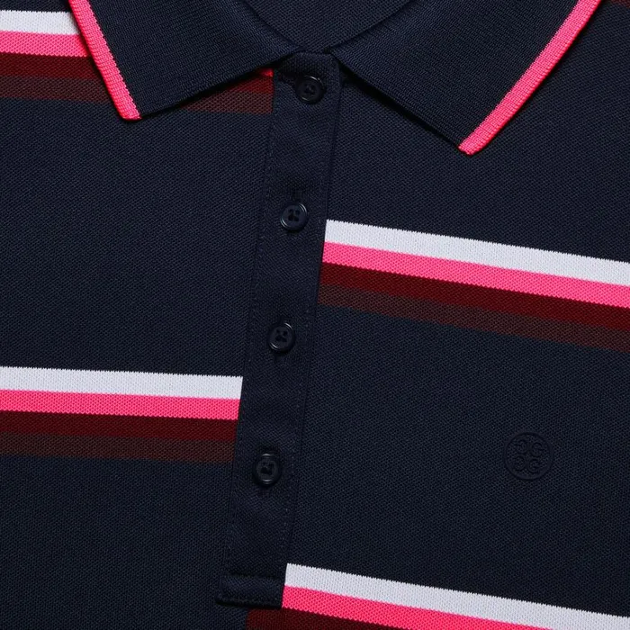Polos and Shirts Women GFORE OFFSET STRIPE TECH PIQU POLO Twilight Polos and Shirts Women GFORE OFFSET STRIPE TECH PIQU POLO Twilight