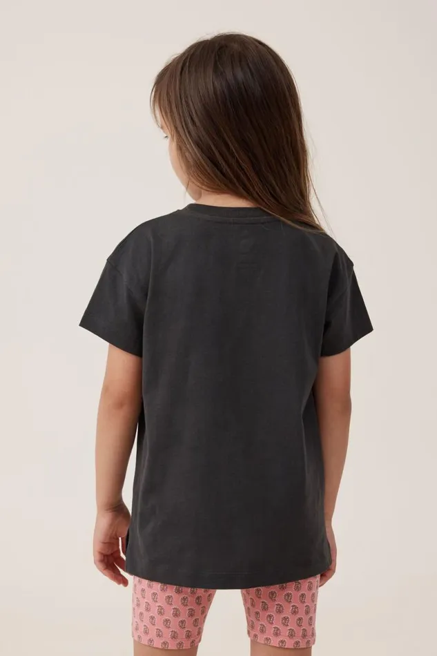 Poppy Short Sleeve Print Tee Phantomrun Wild Girls Cotton On Tops and TShirts Poppy Short Sleeve Print Tee Phantomrun Wild Girls Cotton On Tops and TShirts