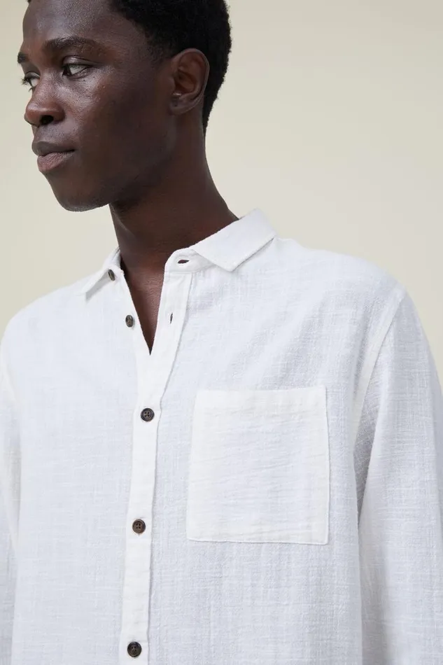 Portland Long Sleeve Shirt Vintage White Cheesecloth Men Cotton On Tees and Tanks Portland Long Sleeve Shirt Vintage White Cheesecloth Men Cotton On Tees and Tanks