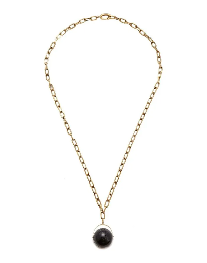 Power Pendant Necklace Black Obsidian Women La Double J Jewelry