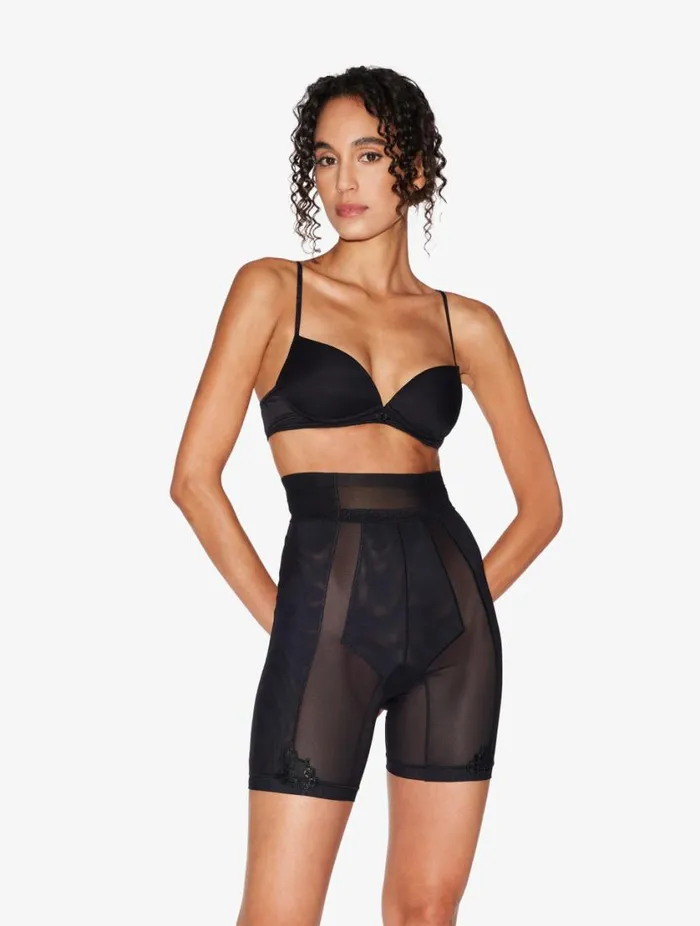 Pushup Bra In Black Stretch Tulle Lingerie La Perla Padded