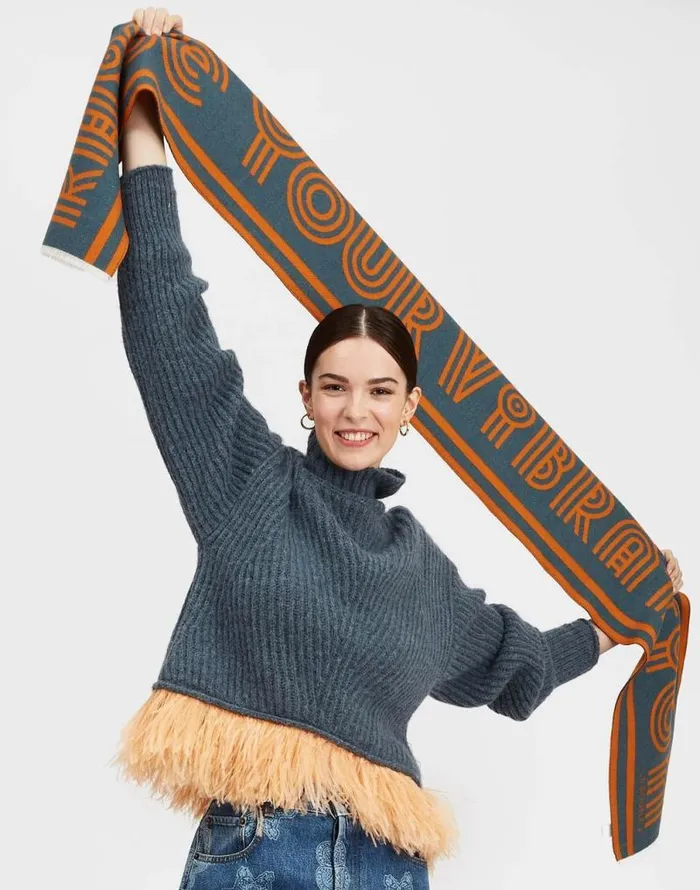 Raise Your Vibration Scarf Dark Green Women La Double J Foulards and Scarves