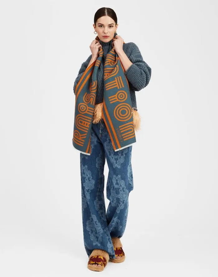 Raise Your Vibration Scarf Dark Green Women La Double J Foulards and Scarves