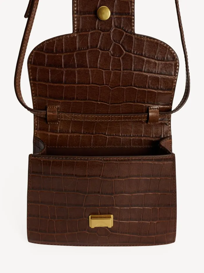 Ramil Leather Shoulder Bag Bison Women By Malene Birger Bags