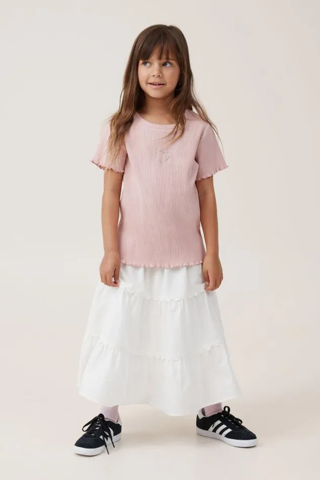 Raya Rib Baby Tee Zephyrheart Diamontes Girls Cotton On Tops and TShirts Raya Rib Baby Tee Zephyrheart Diamontes Girls Cotton On Tops and TShirts