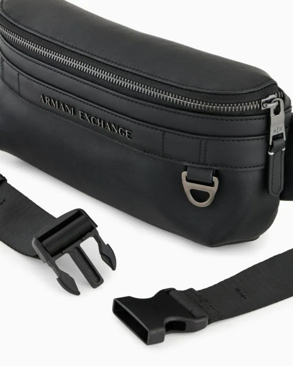 Rectangular Pouch With Hook Black Men Armani Belt Bags