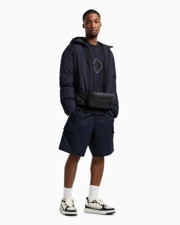 Rectangular Pouch With Hook Black Men Armani Belt Bags