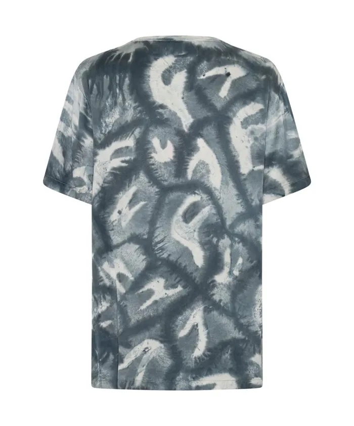 REFLECTION HAND PRINTED SATIN TEE Women One Teaspoon Tees and Tanks