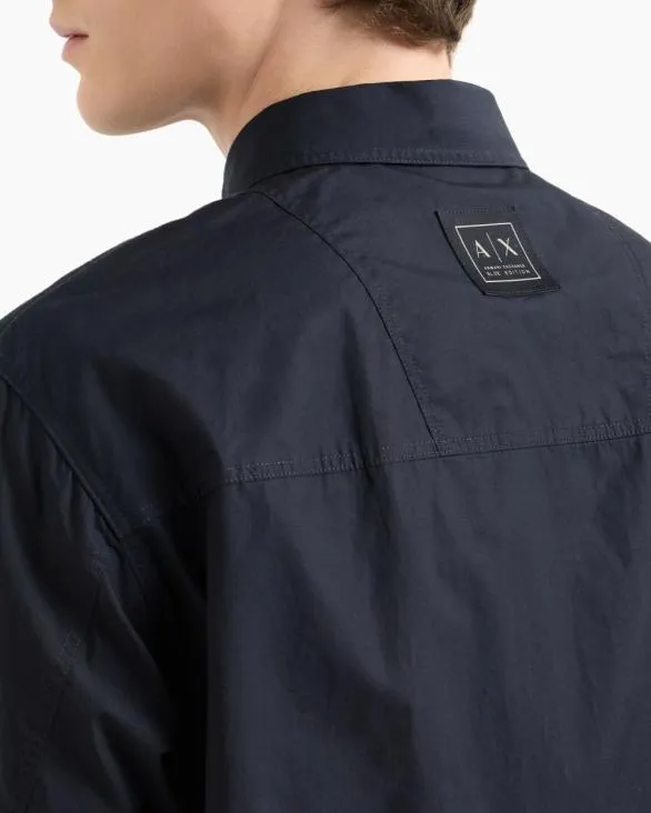 Regular Fit Poplin Shirt Navyblue Men Armani Shirts Regular Fit Poplin Shirt Navyblue Men Armani Shirts