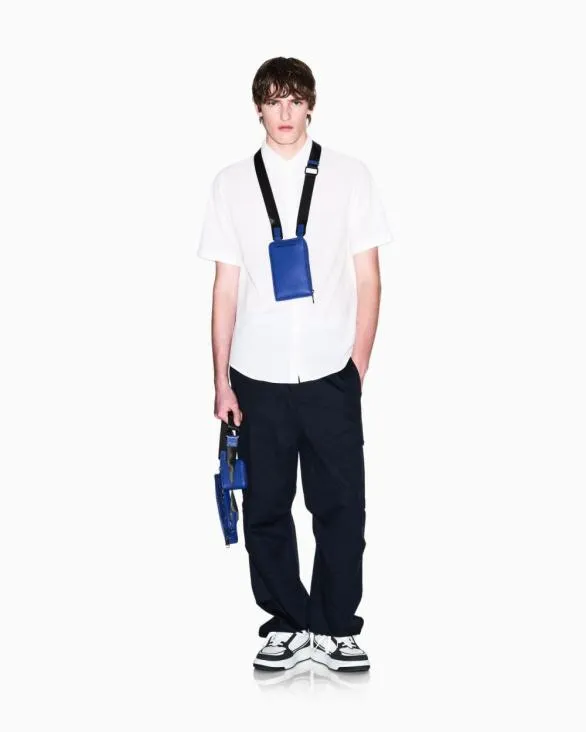 Regular Fit Short Sleeve Shirt White Men Armani Shirts