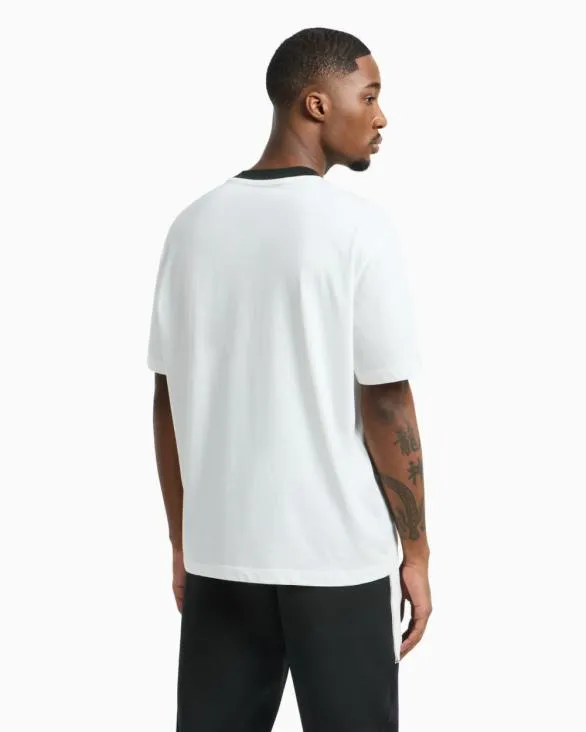 Regular Fit Tshirt With Logo Print White Men Armani TShirts Regular Fit Tshirt With Logo Print White Men Armani TShirts