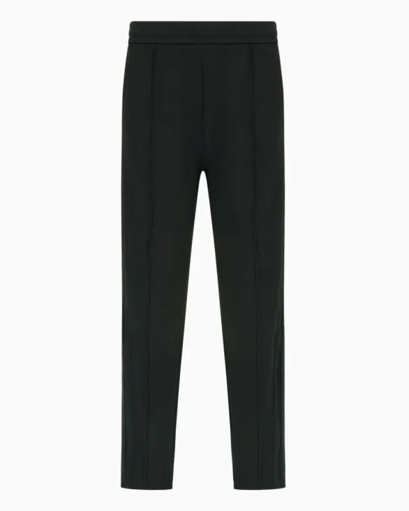 Regular Fit Trousers With Contrasting Band Green Men Armani Matching Sets
