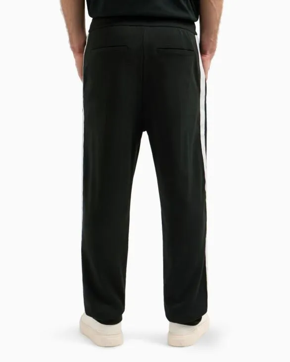 Regular Fit Trousers With Contrasting Band Green Men Armani Matching Sets Regular Fit Trousers With Contrasting Band Green Men Armani Matching Sets