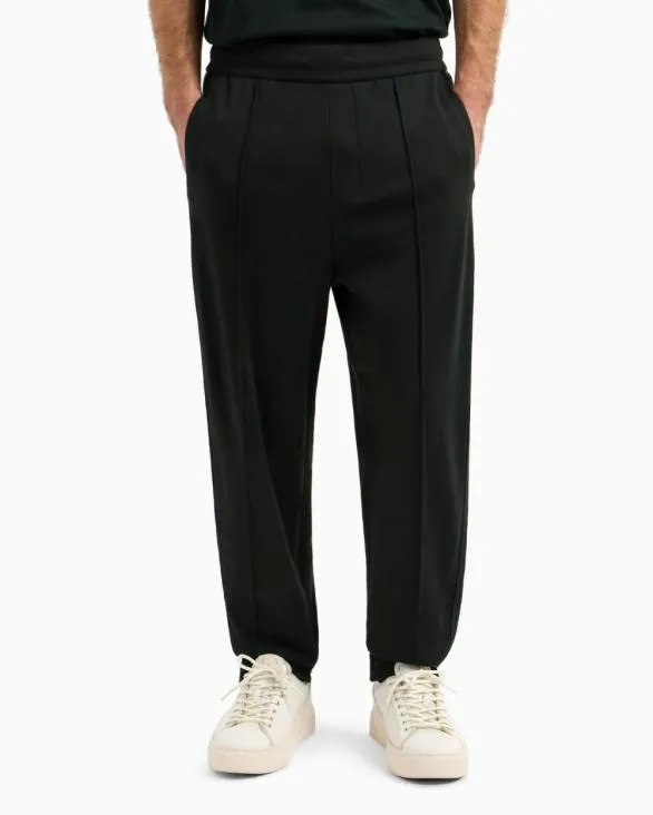 Regular Fit Trousers With Contrasting Band Green Men Armani Matching Sets Regular Fit Trousers With Contrasting Band Green Men Armani Matching Sets