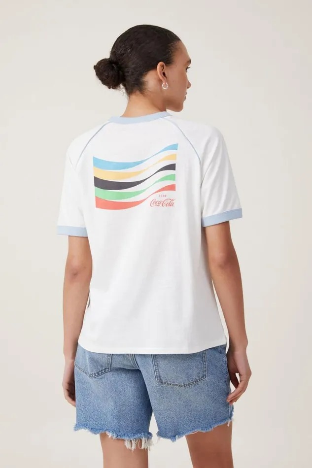 Regular Raglan Graphic Tee Lcn Cok Coca Cola Avec Cokevintage White Women Cotton On Tops Regular Raglan Graphic Tee Lcn Cok Coca Cola Avec Cokevintage White Women Cotton On Tops