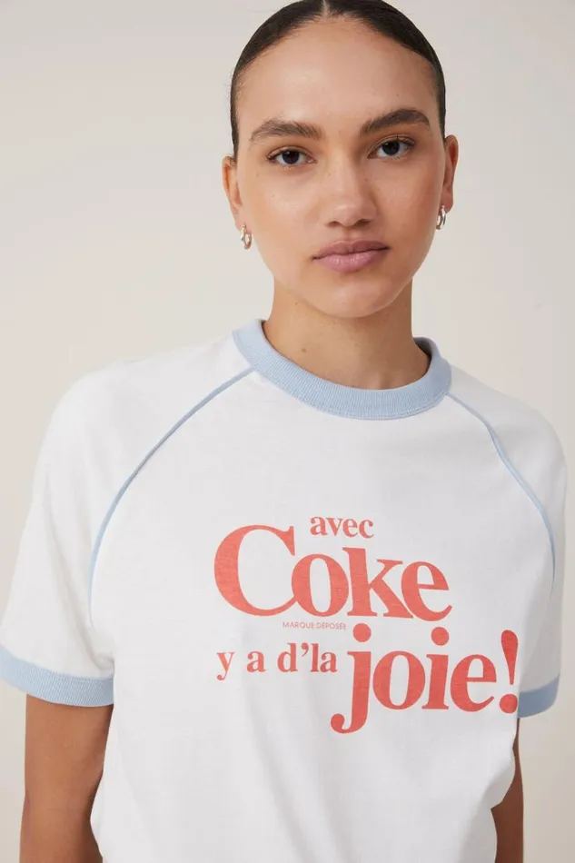 Regular Raglan Graphic Tee Lcn Cok Coca Cola Avec Cokevintage White Women Cotton On Tops Regular Raglan Graphic Tee Lcn Cok Coca Cola Avec Cokevintage White Women Cotton On Tops