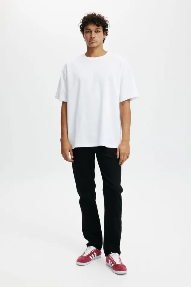 Regular Straight Jean Pitch Black Men Cotton On Pants