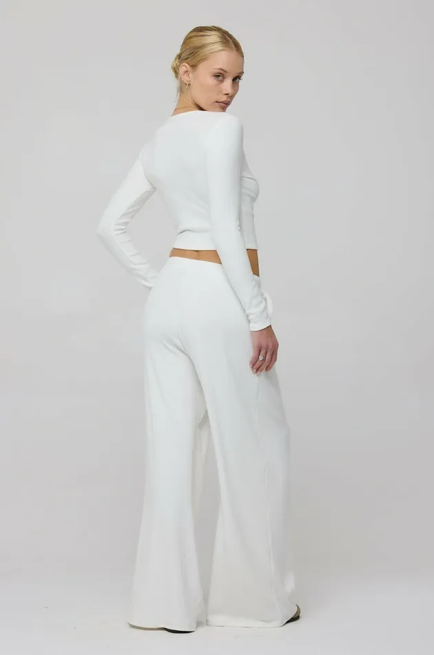 RESA Henley Rib In White Women Tops