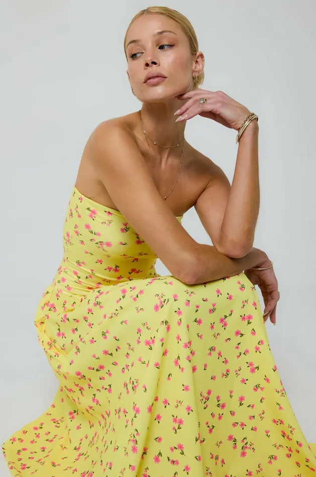 RESA Mackenzie Dress In Honey Women Midi Dress