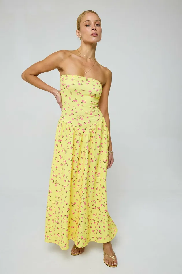 RESA Mackenzie Dress In Honey Women Midi Dress