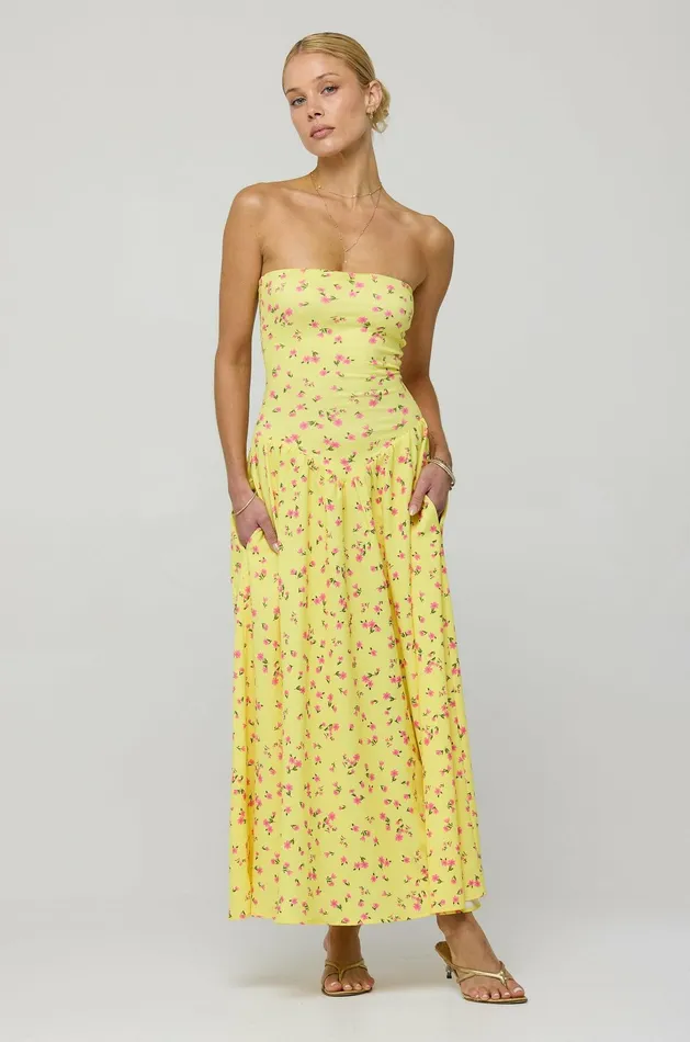 RESA Mackenzie Dress In Honey Women Midi Dress