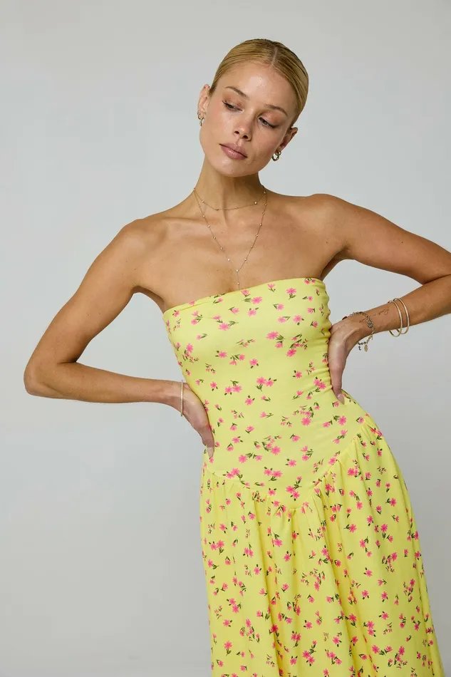 RESA Mackenzie Dress In Honey Women Midi Dress
