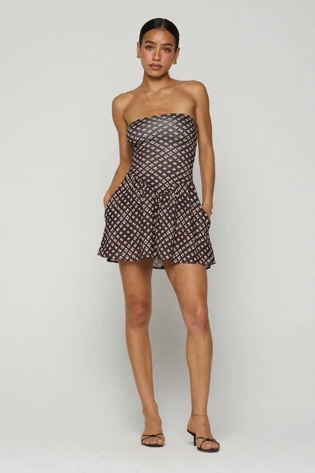 RESA Makie Mini In Mocha Women Mini Dresses