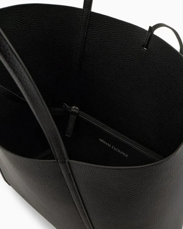 Reversible Shopper With Logo And Clutch Black Women Armani Shoppers Reversible Shopper With Logo And Clutch Black Women Armani Shoppers