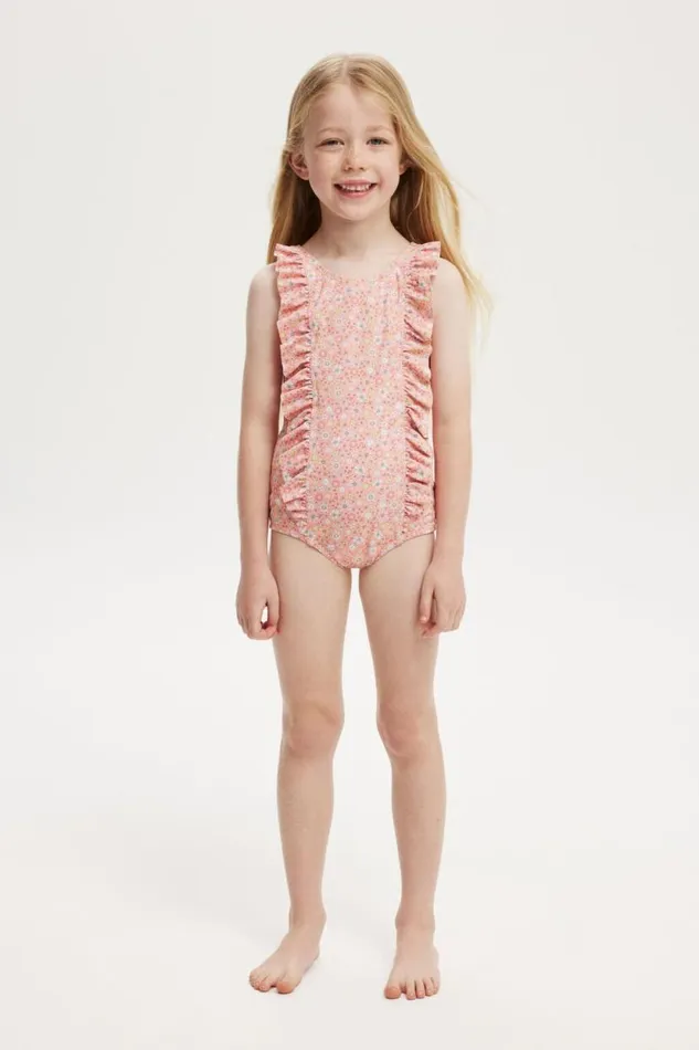Riley Ruffle One Piece Orange Coralmimi Ditsy Girls Cotton On Swimwear Riley Ruffle One Piece Orange Coralmimi Ditsy Girls Cotton On Swimwear