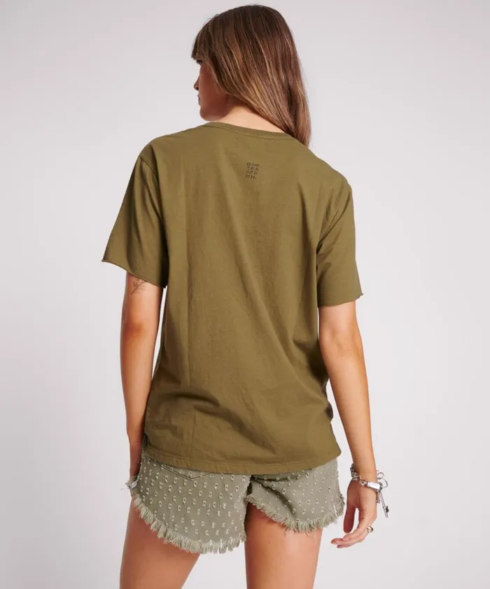 ROLL LIKE THUNDER BOYFRIEND TEE Women One Teaspoon Tees and Tanks