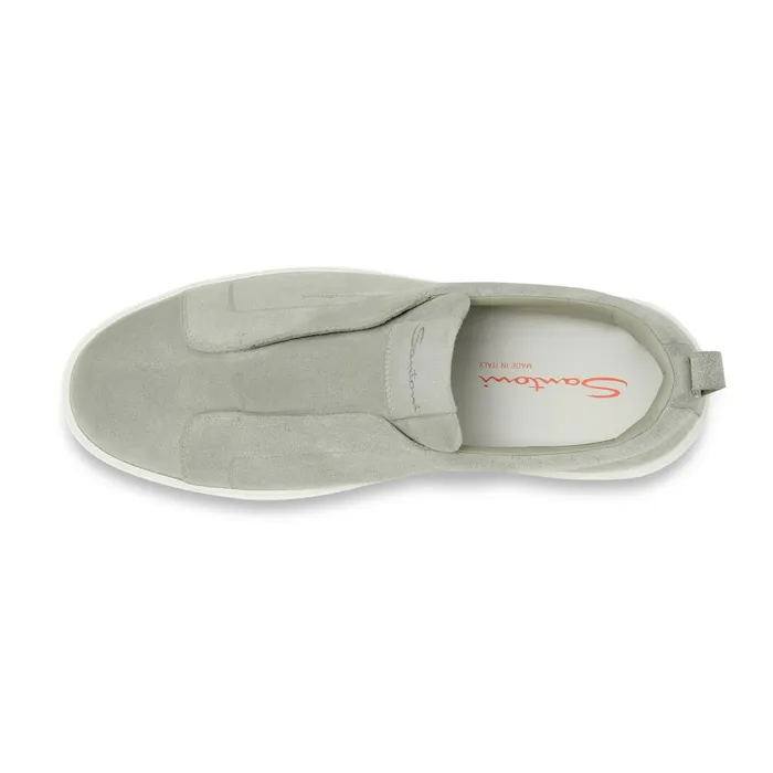 Santoni Green Suede SlipOn Sneaker Men Sneakers