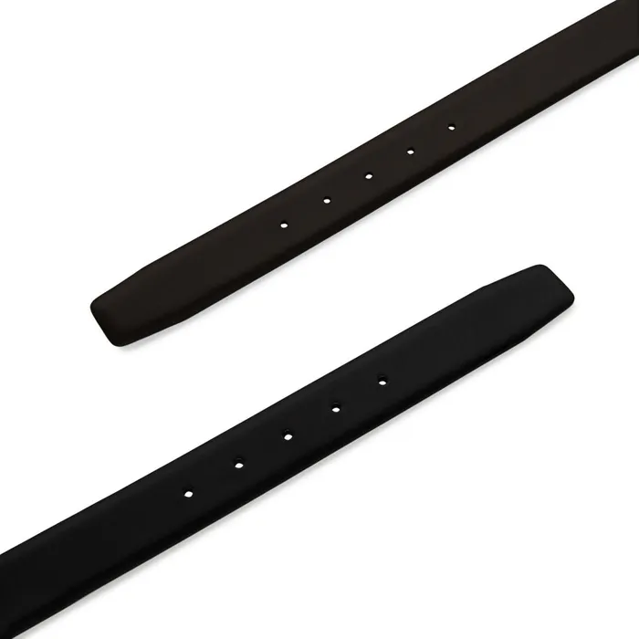 Santoni Reversible And Adjustable Black And Brown Leather Belt Men Belts