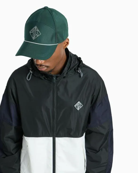 Satin Fabric Visor Hat With Logo Green Men Armani Hats And Gloves Satin Fabric Visor Hat With Logo Green Men Armani Hats And Gloves