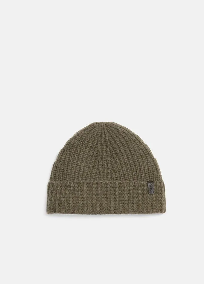 Scarves and Hats Men Vince Cashmere ShakerStitch Beanie Surplus Olive