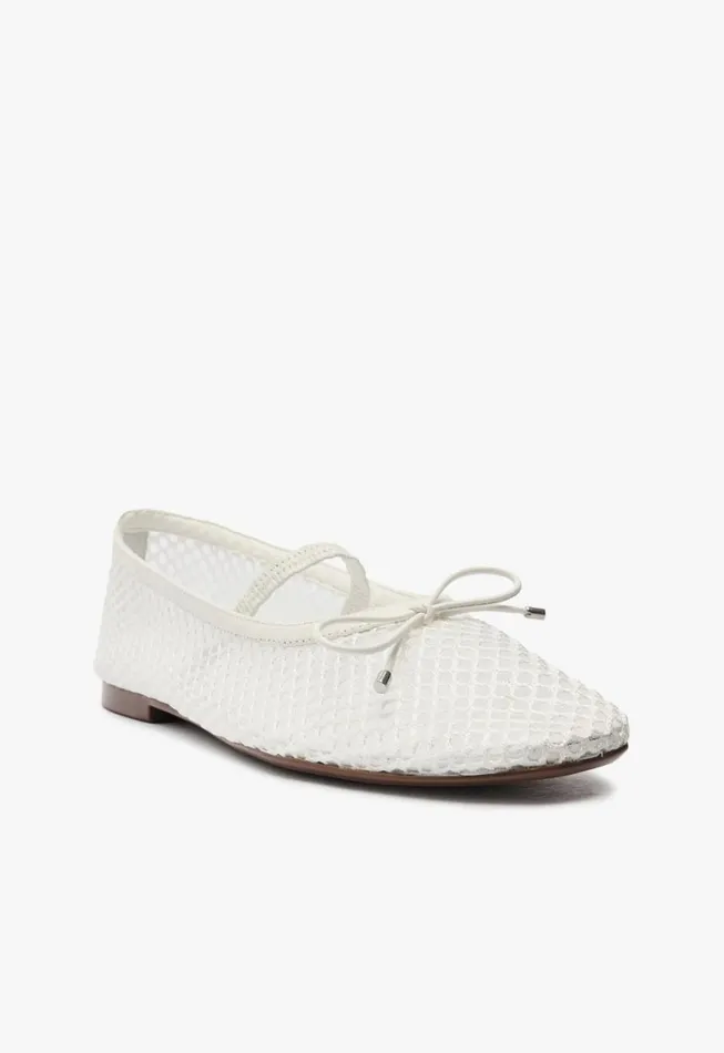 Schutz Shoes Ballerinas Arissa Mesh Flat White 8211 Women
