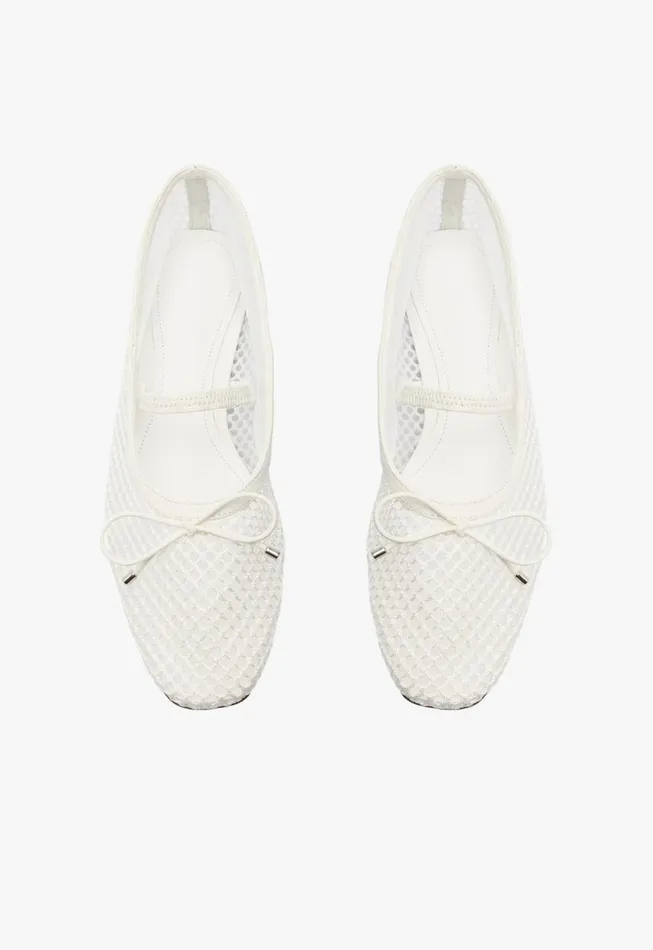 Schutz Shoes Ballerinas Arissa Mesh Flat White 8211 Women